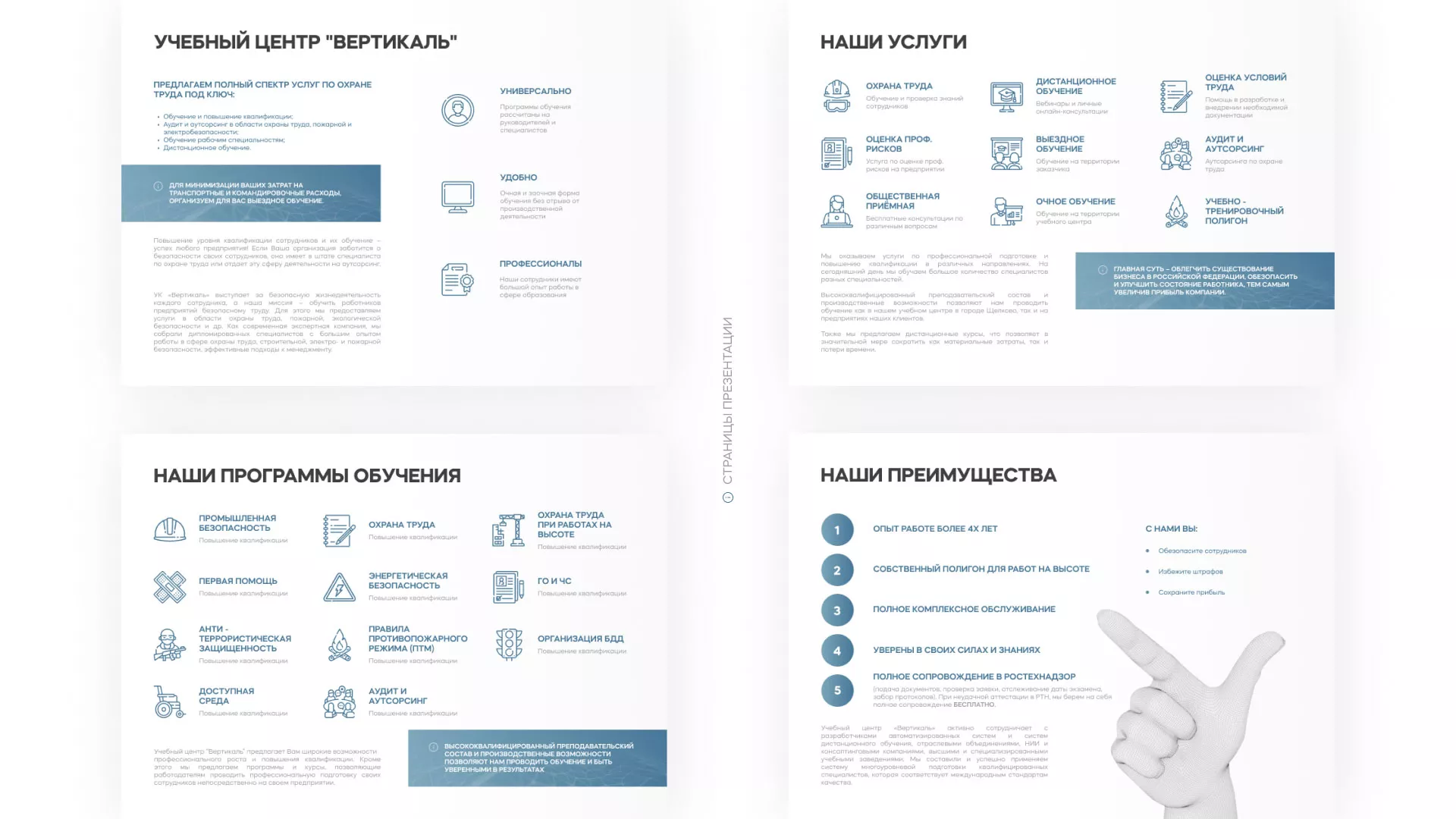 Разработка презентации для учебного центра «Вертикаль» в Свердловском