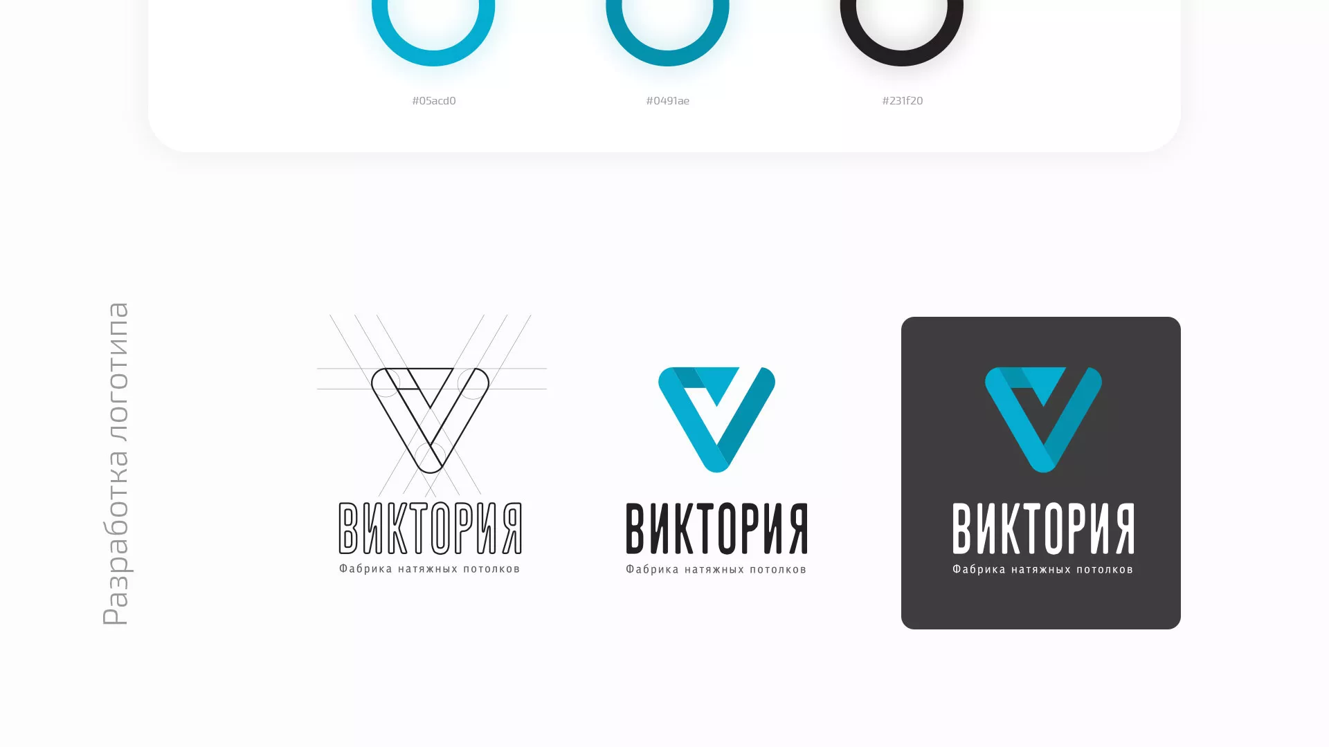 Разработка фирменного стиля компании по продаже и установке натяжных потолков в Свердловском