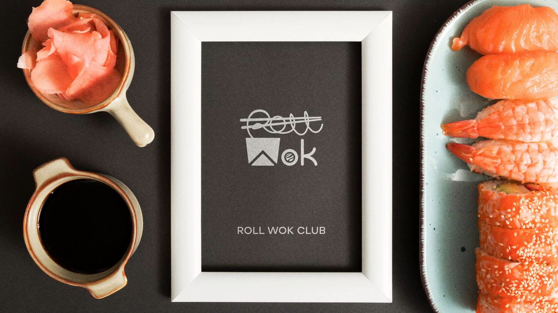 Разработка логотипа суши-бара «Roll Wok Club» в Свердловском