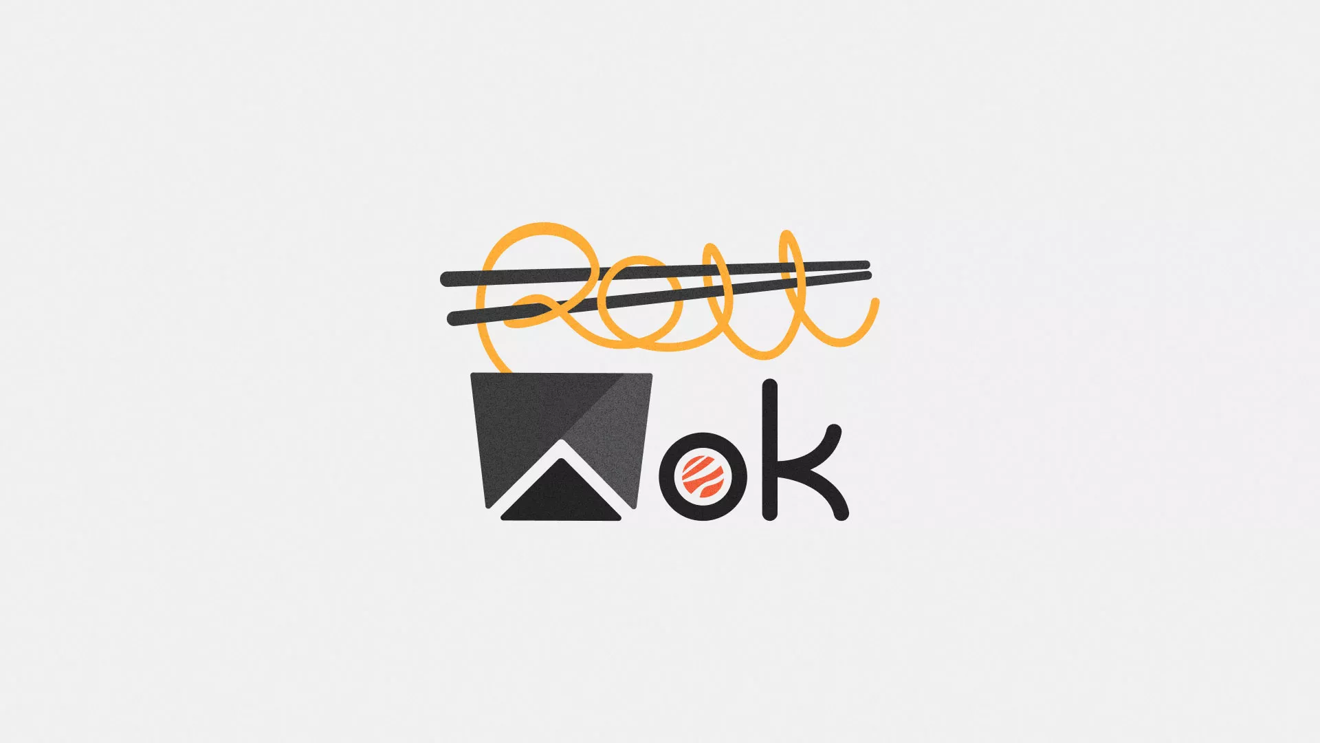 Разработка логотипа суши-бара «Roll Wok Club» в Свердловском