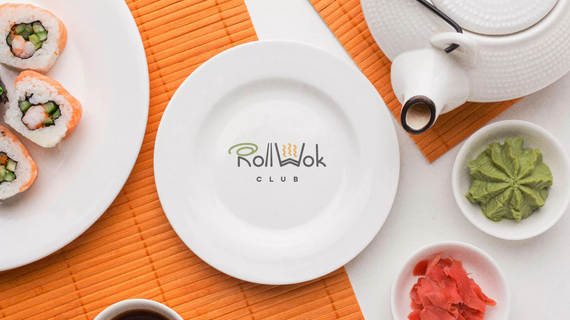 Разработка логотипа и фирменного стиля в Свердловском для суши-бара «Roll Wok Club» Разработка логотипа и фирменного стиля в Свердловском для суши-бара «Roll Wok Club»